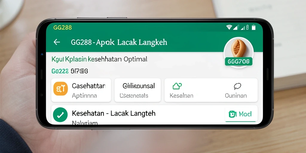 Tampilan antarmuka utama aplikasi Lacak Langkah GG288.