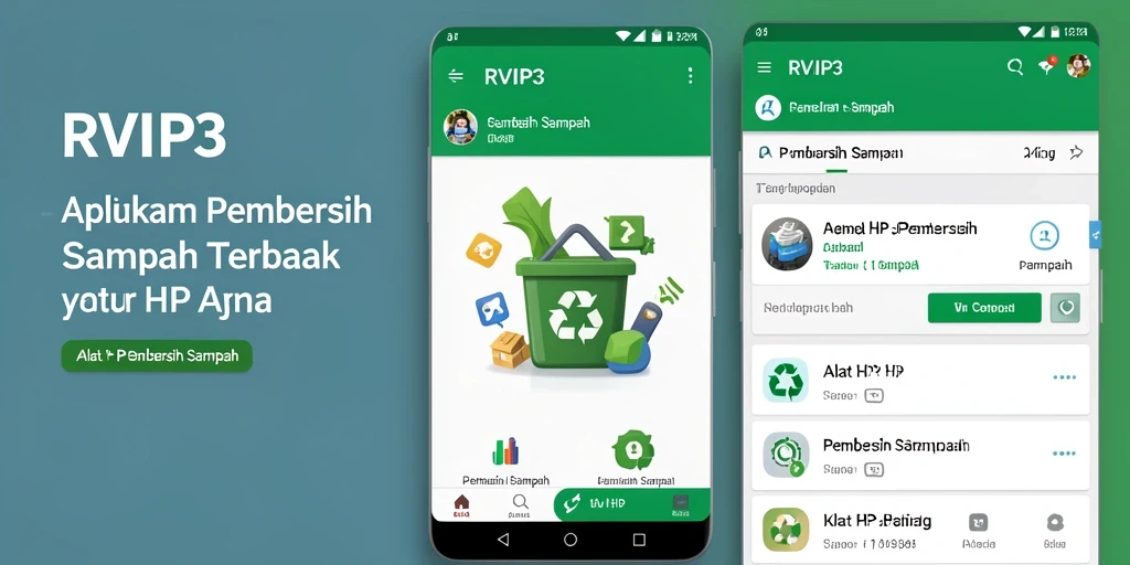 Tampilan intuitif aplikasi Pembersih Sampah RVIP3
